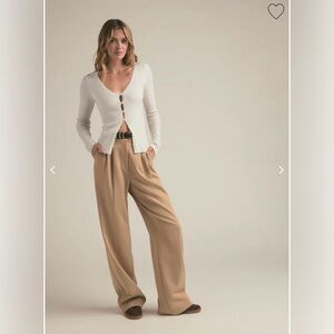 Favorite Daughter Tan Wide-Leg Pants